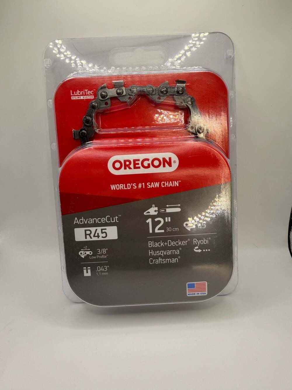 Oregon AdvanceCut R45 Chainsaw Chain 12 Inch 45 Drive Links